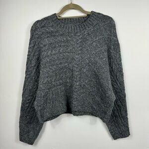Abercrombie & Fitch Gray Cable Knit Cozy Drew Sweater Size XXS/XS